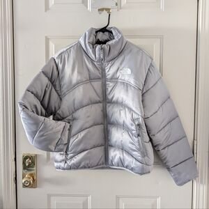 The North Face Silver Puffer Jacket Women's Large